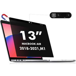 PYS macbook air 13 inch privacy screen Compatible with MacBook Air 13.3'(Released in 2018-2021: A1932,A2179,A2337)-Anti GlareWebcam Cover SliderProvide Privacy, Ultra SlimEasy On