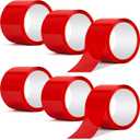 Juexica Construction Seaming Tape Red 3" x 55 Yards Sheathing Sealing Tape Underlayment for Foam Board Insulation, Vapor Barrier, House Wrap(6 Rolls)