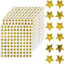 1000 PCS Star Stickers, 1in Sparkly Holographic Stickers, Rewards Metallic Glitter Gold Star Stickers, Foil Star Stickers for Behavior Chart, Student Planner, School Classroom Teacher Supplies, DIY