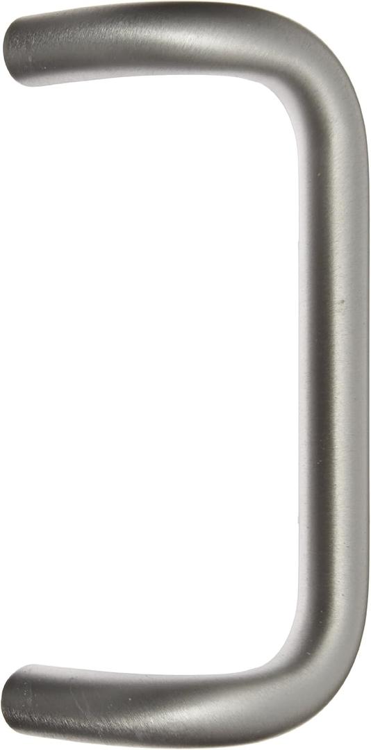 Rockwood BF157A.28 Aluminum 90-Degree Offset Door Pull, 1" Diameter x 9" Center-to-Center, Through Bolt Mounting for 1-3/4" Door, Clear Anodized Finish