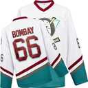Mighty Ducks Jersey Movie Ice Hockey Jersey S-XXXL Charlie Conway #96 Adam Banks #99, 90S Hip Hop Clothing for Party (Large, 66#white)