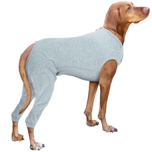 Nanaki Dog Wound Care Shirt, Dog Leg Sleeve To Stop Licking Rear Leg And Abdomen, Doggy Surgery Suit Female Spay,Doggy Onesie For Surgery Female Male, Pet Surgical Recovery Suit Pet Wound Heal Clothes XXL