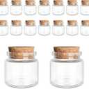 16-Pack 0.67 oz (20 ml) Glass Bottles with Cork Stoppers – for Spell Bottles, Spice Jars, DIY Party Favors, Travel Memories & Plant Propagation – Empty Recyclable Containers for Crafts, Kitchen,Décor