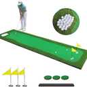Golf Putting Green Indoor 3.3x10 Ft Large Golf Putting Mat Professional Artificial Grass Turf Practice Mat with Sand Pit for Home, Office & Outdoor