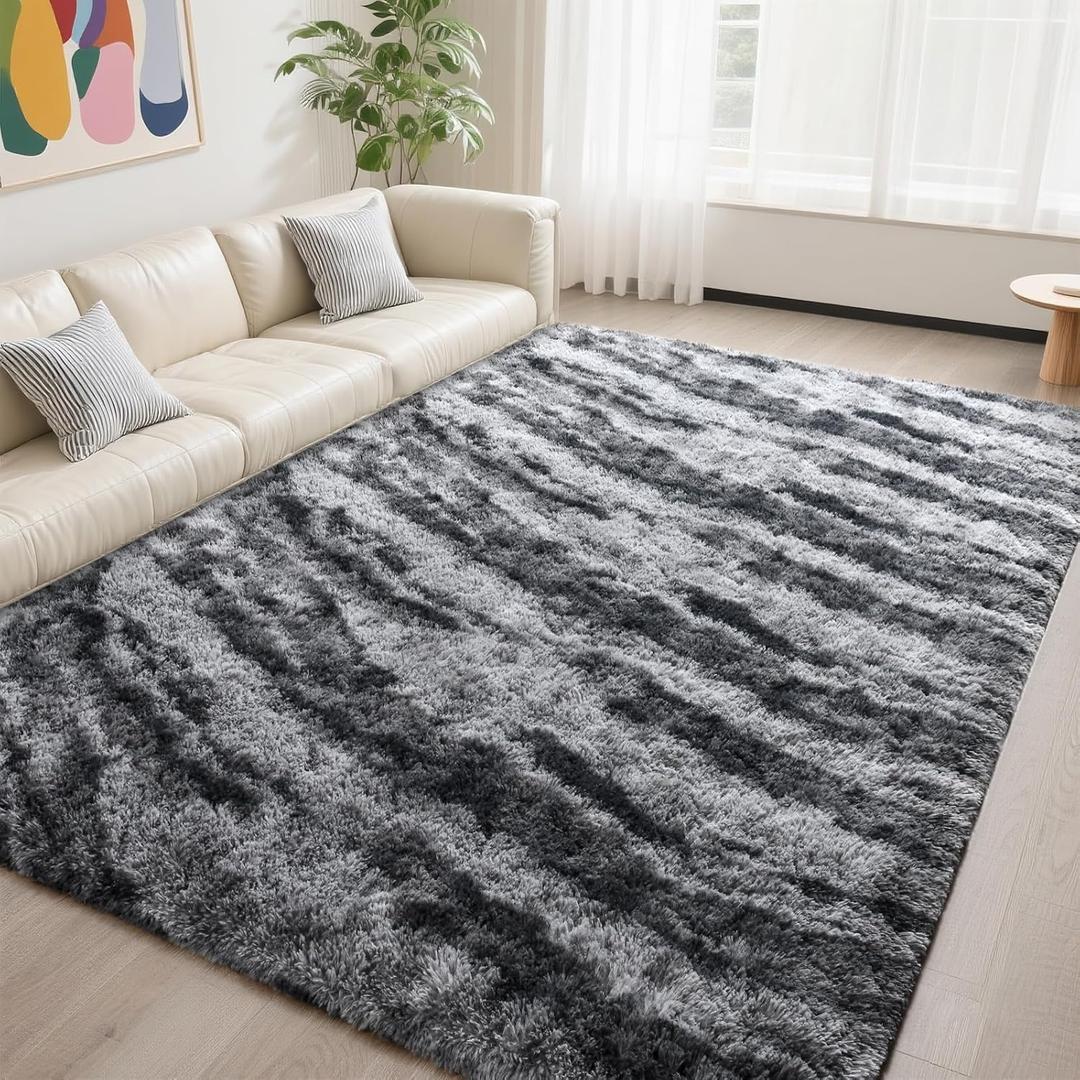 DweIke Area Rugs for Living Room, Large Big 10x8 Fluffy Shag Fuzzy Plush Soft Carpets, Floor Shaggy Rug for Bedroom, Dark Grey Carpet for Kids Boys Girls Dorm Nursery Home Decor, Marble Grey DweIke Area Rugs for Living Room, Large Big 10x8 Fluffy Shag Fuzzy Plush Soft Carpets, Floor Shaggy Rug for Bedroom, Dark Grey Carpet for Kids Boys Girls Dorm Nursery Home Decor, Marble Grey