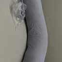 MOON PARK Pregnancy Pillow  Incredibly Smooth and Soft Cooling Cover I Shaped Full Body Maternity Pillow with Removable Cover  Support for Side, Back, Legs, Belly, HIPS  Grey