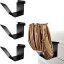 Baseball Glove Shelf Holder, 3 Pcs Metal Storage Display Rack, Baseball Glove Stand, Preserves Glove Shape, Sports Wall Mount Organization for Baseball/Softball Glove, Slatwall Accessories (Black)