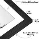 Americanflat 28x34 Poster Frame with Polished Plexiglass - Use as 24x30 Frame with Mat or Display 28x34 Photo Without Mat - Hudson Collection - Wide Picture Frames for Wall Display - Black