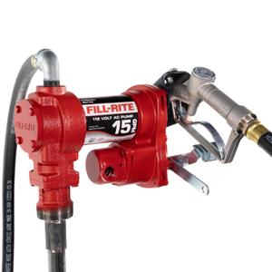 Fill-Rite FR610H 115V 15 GPM Fuel Transfer Pump w/Discharge Hose & Manual Nozzle, Standard Accessories