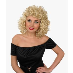 fun shack Blonde Bob Curly Wig, Platinum Short Curly Hair Wig for Women, Perfect for Parties and Events, One Size