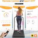 Walking Treadmill Pad with 0-5% Incline, 2.5HP Compact Under Desk Treadmill for Home Office, Quiet Small Walking Mat with App Sync, Remote Control, LED Display