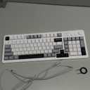AULA 99 Wireless Keyboard, Custom Computer Keyboard, Tri-Mode Bluetooth 5.0/2.4GHz/USB-C Cute Creamy Gaming Keyboards with Number Pad, RGB Backlit Media Knob Programmable Keybaord for PC Gamer - Grey