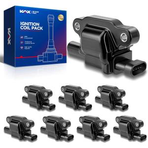 KAX Pack of 8 Ignition Coil Set for D503A,Fit for Chevy Cadillac GMC Pontiac 5.3L 6.0L V8 Engine - G8 Grand Prix H3 Silverado Tahoe Impala Yukon 12611424, UF413