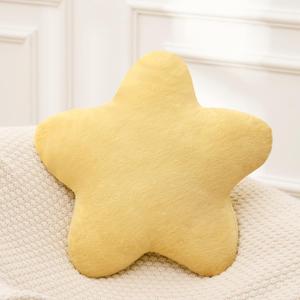 Small Star Throw Pillows for Bed, Decorative Throw Pillows for Couch Livingroom,15" Yellow Pillows Aesthetic Cute Floor Pillow with Soft Plush for Sofa Bedroom Kids Xmas Gift (Yellow)