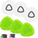 6PCS Mop Heads Replacements for OCedar,3 Microfiber+3 Chenille Spin Mop Refill Replace Head for O Cedar, Dry and Wet for Cleaning All Hard-surfaced Floors