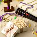 Wesiti 100 Pcs King Cake Mini Jesus Figure 1.2 Inch Easter Resin Jesus Figure Christian Mini Colorful Nativity Figurines for Easter Egg Filler and Basket Stuffer King Cake Toppers Party Decorations (Multicolor)