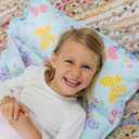 Wildkin Kids Original Nap Mat Cozy Kids Sleep Mat with Pillow, ideal for School & Travel (Blue, XL)