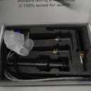 BWE Matte Black Bathroom Faucet 3 Hole - 8 Inch Widespread Bathroom Sink Faucet, Pop-up Drain and Supply Lines, 360 Swivel Spout 2-Handle Black Vanity Faucets for Bath