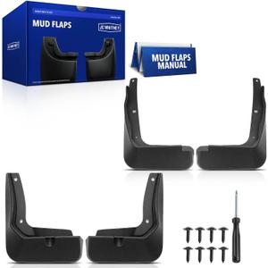 JC Whitney Set of 4 Front and Rear Mud Flaps Splash Guards | Compatible with Hyundai Sonata 2018-2019