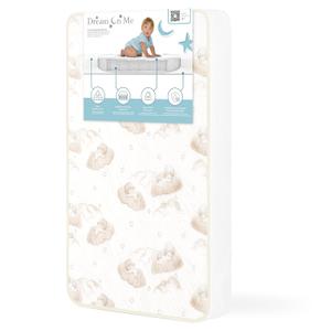 Dream On Me 2-in-1 Breathable Dual-Sided Portable/Mini Crib Coil Mattress 3 Firm Innerspring Core, Waterproof Vinyl Cover, GREENGUARD Gold Certified, Fits Standard Mini & Portable Cribs, 38x24x3 Inch