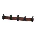 Luxshiny Wall Mounted Coat Hooks Elegant Wooden Towel Rack with Hooks for Entryway Bathroom and Bedroom Versatile Door Hanger for Clothes Hats and Bags Stylish Home Decor