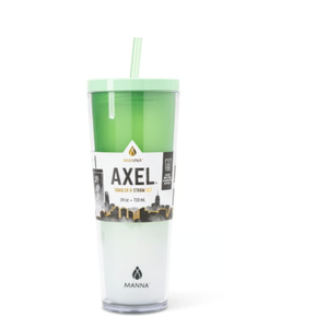Manna Axel Plastic Tumbler & Straw Set - Green