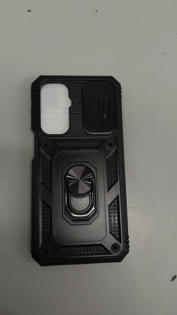 Case for Oppo A16/Oppo A16S/Oppo A54S/Oppo A54 4G/Oppo A55 4G/A55 5G Case with Slide Camera Cover, Built-in 360° Rotate Ring Kickstand Magnetic Shockproof Phone Cover for Oppo A16 Black