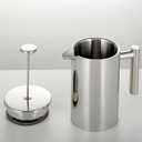 French Press Coffee Maker, 12 Oz Stainless Steel, Triple Mesh Filter, Double Wall Insulated, for Coffee & Tea, Portable for Home, Office, Camping & Travel