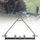 3 Point Trailer Hitch with 1-7/8 Towing Balls for Category 1 Tractors | 3Pt Hitch Attachment Tractor for Cat.1 Tractors Drawbar Hitch, Anti-rust Subcompact Tractor Farm Equipment