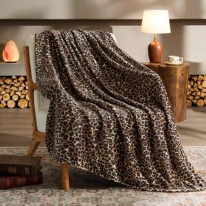 BEDELITE Fleece Blanke for Couch & Bed, Luxury Plush Cozy Fuzzy Blanket, Throw 50"x 60", Dark Brown