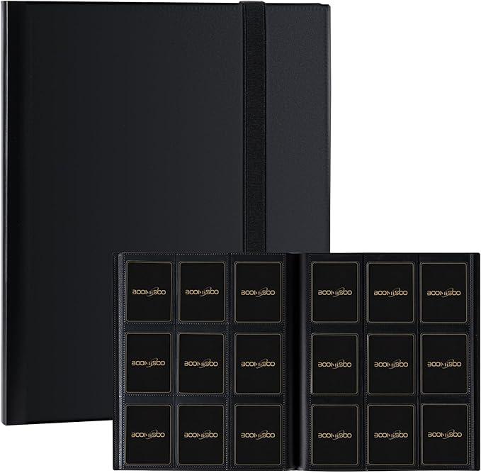 Black card collecting binder