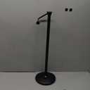 Toilet Paper Holder Stand, Toilet Papers Stand With Stable Weighted Base, Large Capacity Black Toilet Paper Holders Stand With Storage, Spiral Assembled Toilet Paper Holder Free Standing Without Tools
