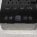 Alarm Clock with USB Charger JACKYLED Power Strip Total 4.8A USB Ports LED Full Screen Surge Protector 6.5ft Cord 4 Dimmer for Heavy Sleepers Compatible with Phone Tablet Computer Black Silver
