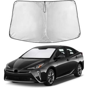 Autovir Windshield Sun Shade Fit for 2016-2020 2021 2022 Toyota Prius Hatchback Sunshade, Front Car Window Shades Sun Visor, Blocks UV Rays & Heat, Car Accessories