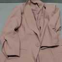 Allegra K Blazer for Women Business Casual Outfits Ruched 3/4 Sleeve Lapel Spring Dressy Suit Jackets with Pockets, X-Small, Pink