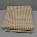MIYE Pleated Waffle Weave Bed Skirt, Tailored Dust Ruffle 14 Inch Drop Easy Fit, Machine Washable, No Split Corners (Beige, King - 14" Drop)