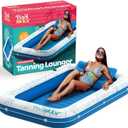 Premium Inflatable Tanning Pool Lounger | Large Inflatable Tanning Bed for Adults - 4 in 1 Multipurpose Suntan Tub | Pool Floats Adults, Inflatable Pool Float | Tanning Float - Sunbathing Pool Raft
