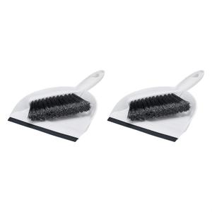 Amazon Basics Mini Brush and Dustpan Set, Pack of 2, Gray (Previously AmazonCommercial brand)