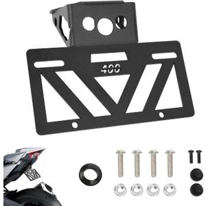 INKUDRI 2024 Ninja 500 Fender Eliminator Ninja 400 Fender Eliminator Tail Tidy License Plate Bracket Mount Fit With OEM & Aftermarket Turn Signal Z400 2018 2019 2020 2021 2022 2023 2024 2025 Z500 2024
