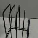 SUNFICON Cutting Board Rack Chopping Board Organizer Stand Holder Kitchen Countertop Pots Pan Lids Rack Organizer Flat Steel 4.92 x 5.7 x 8.47 in. Black