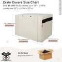 HiCaptain Dog Crate Cover 24.0" L x 18.0" W x 20.0" H with Breathable Mesh, Durable Heavy Duty Kennel Cover, Dual Zippered Panels, Windproof Waterproof UV-Resistant(Beige)