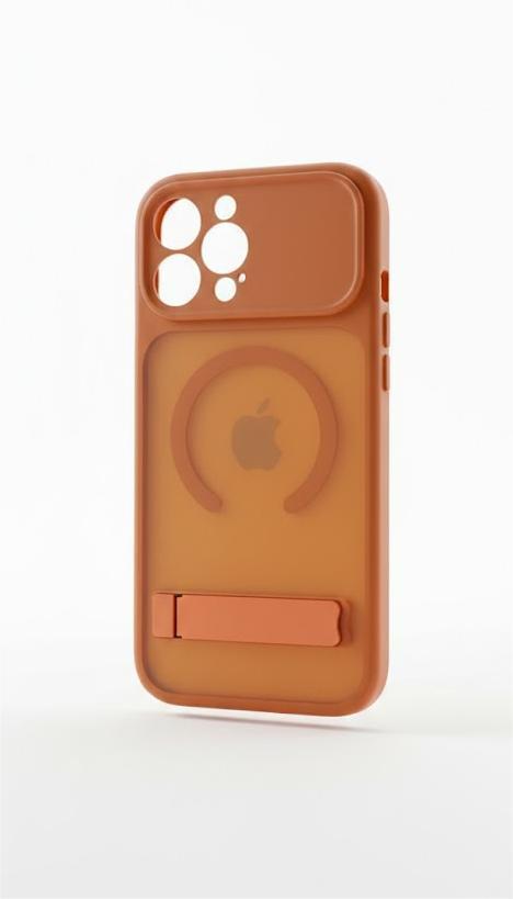 BXYJY for iPhone 17 Pro Max Case Magnetic with Stand, Camera Control Button, Full Lens Protection, Compatible with MagSafe, Military Grade, Translucent Thin Women Men Hard Case for 17 Pro Max, Orange