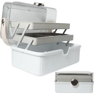 LIV & LUCA 13 in 3 Tier Storage for Kids Hair Accessories Organizer, Makeup Case, Craft/Sewing Supplies Storage, Portable Multi-purpose Organizer with Handle, Tackle Box for First Aid Medicine