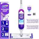 Swiffer PowerMop Multi-Surface Mop Kit for Floor Cleaning, Includes PowerMop, 2 Mopping Pad Refills, 1 Cleaning Solution with Fresh Scent and 2 Batteries (Purple and White)