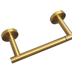 Gold Toilet Paper Holder Pivoting Tissue Roll Holder Stainless Steel Toilet Paper Organizer Rotating Round Toilet Paper Hanger for Bathroom Kitchen Modern Wall Mount Design