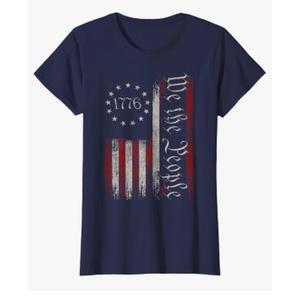 Vintage Old American Flag Patriotic 1776 We The People USA T-Shirt,3XL