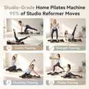 Pilates Reformer Machine, Wooden Pilates Board for Home | Solid Maple Wood; Stable One-Piece Design; Guided Videos; Bonus Pilates Ball & Socks; 610 lbs Capacity