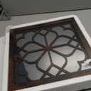 Wocred 2 PCS Square Wall Mirror,Gorgeous Rustic Farmhouse Accent Mirror,Caramel Color Entry Mirror for Bathroom Renovation,Bedrooms,Living Rooms and More(12”x12”)