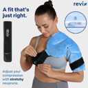 REVIX Shoulder Ice Pack for Rotator Cuff Cold Therapy, Arm Gel Ice Pack for Injuries Reusable, Flexible Cold Compression Wrap for Post-Workout Recovery, Fatigue and Shoulder Discomfort, Blue