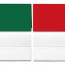 Desktop Publishing Supplies Blank Christmas Greeting Cards - Holiday Red and Green A2 (4.25" x 5.5") Half Folding Cards with White Envelopes - Makes 30 Sets